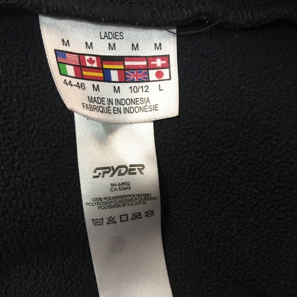 Spider Ladies Black Zip up Jacket. Sz M - Picture 4 of 10